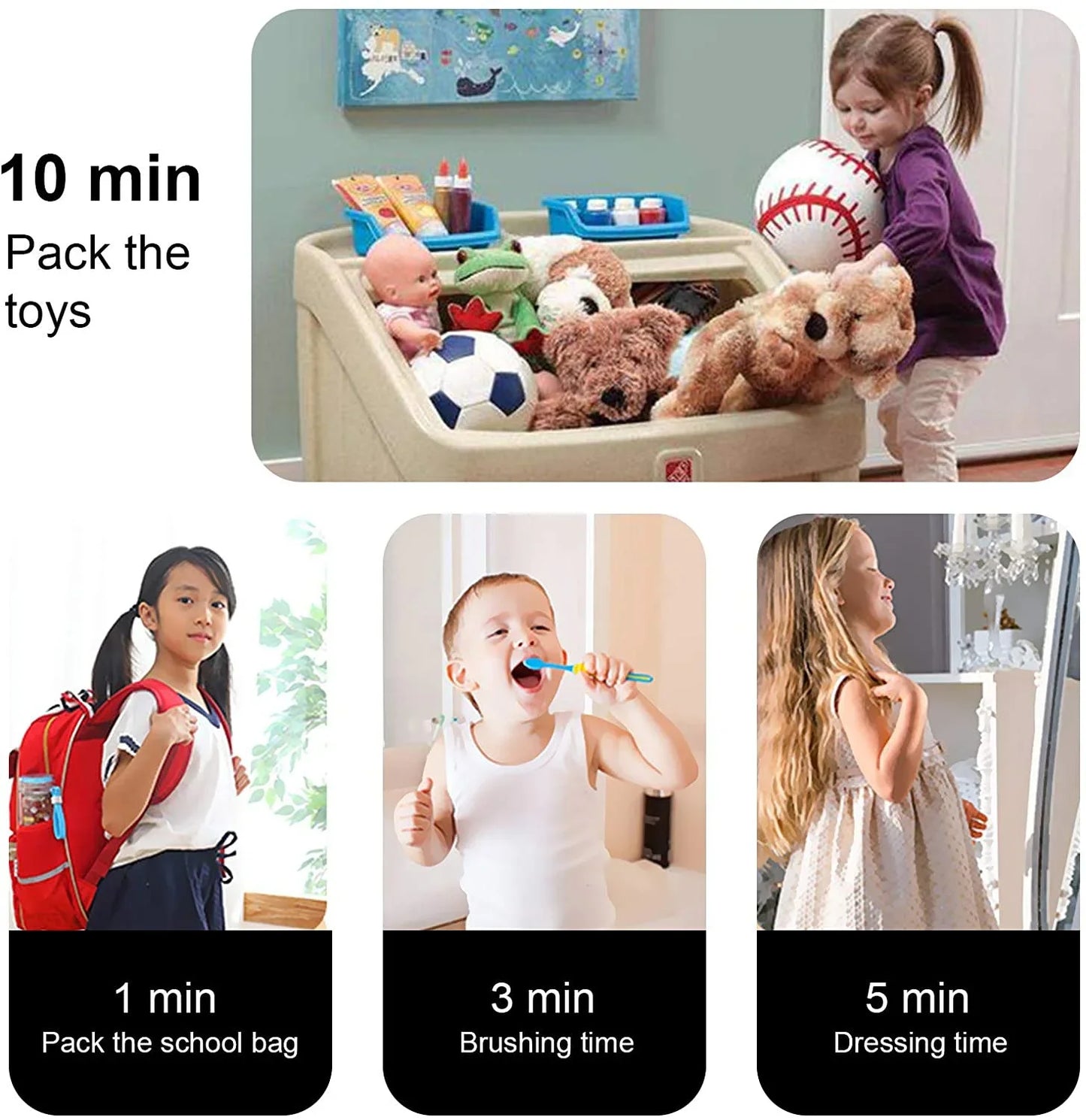 Cube Timer, Kitchen Child Exercise Gravity Sensor Flip for Time Management and Countdown Settings