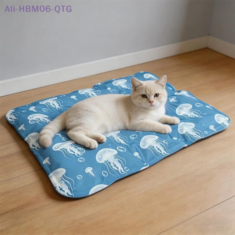 [New] Pet Cooling Ice Mat For Dogs Cats Summer Non Toxic Self Cooling Pad For Indoor Outdoor Use