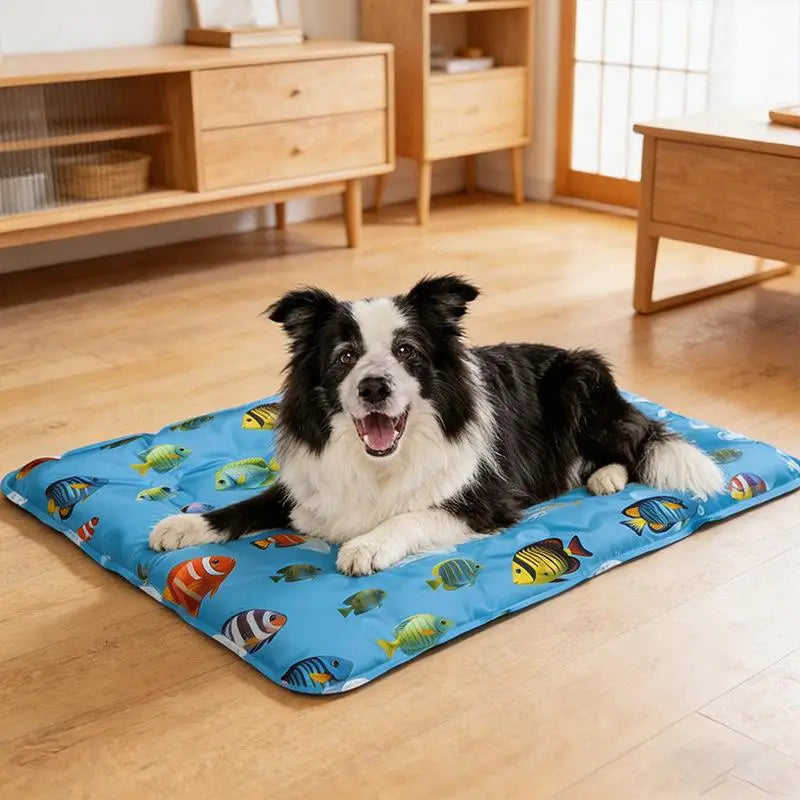 [New] Pet Cooling Ice Mat For Dogs Cats Summer Non Toxic Self Cooling Pad For Indoor Outdoor Use