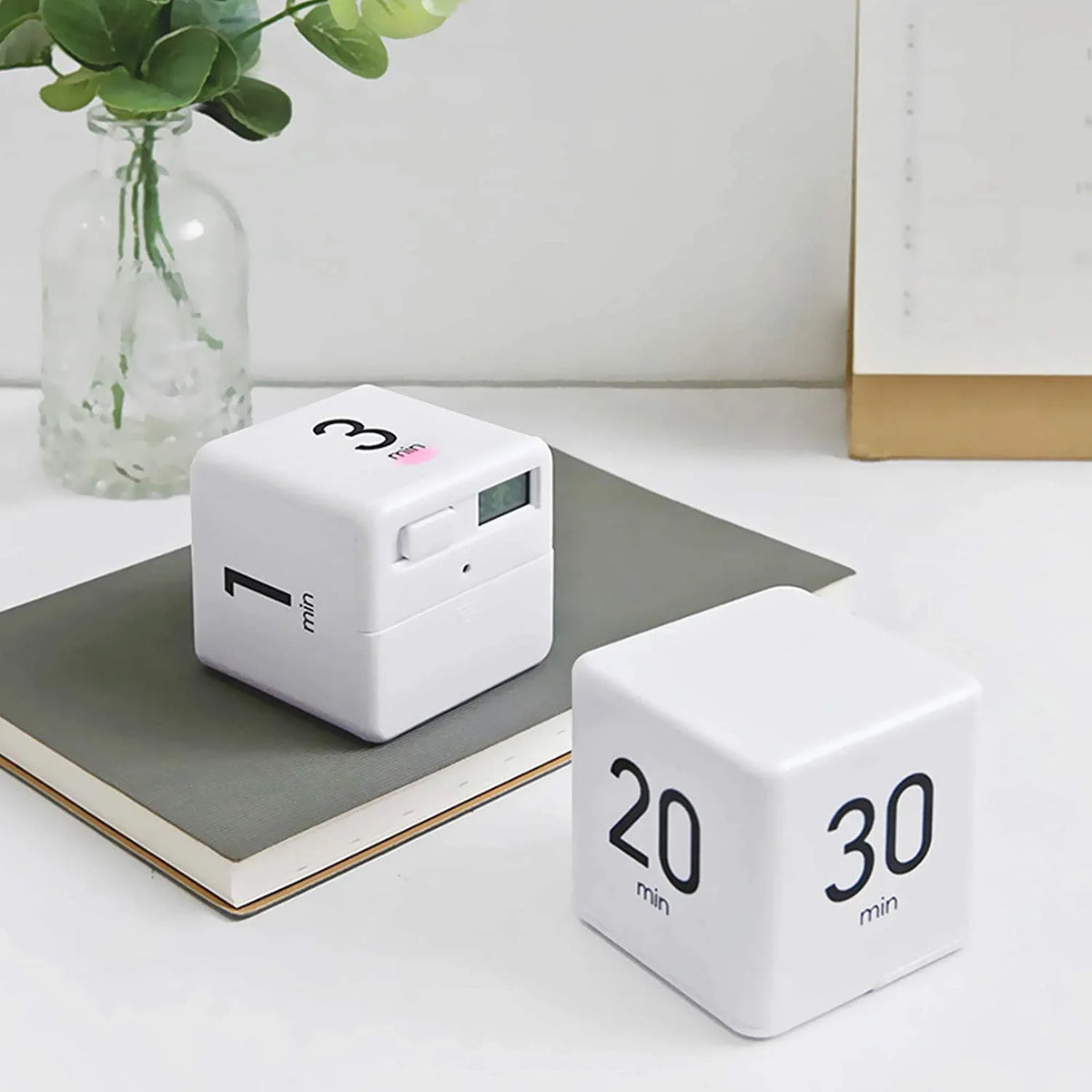 Cube Timer, Kitchen  Child  Exercise  Gravity Sensor Flip  for Time Management and Countdown Settings