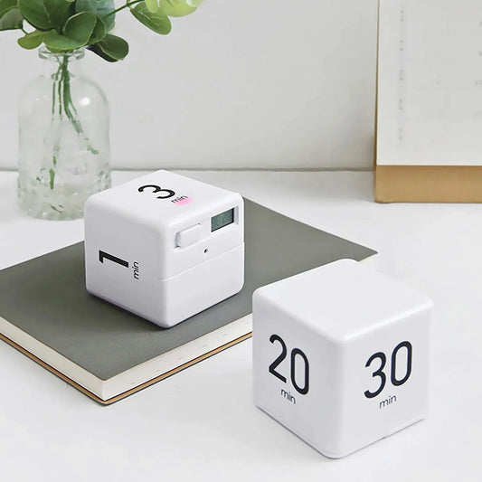 Cube Timer, Kitchen  Child  Exercise  Gravity Sensor Flip  for Time Management and Countdown Settings