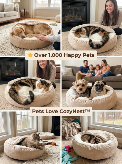 CozyNest™ Calming Pet Bed